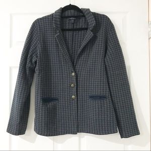 TOMMY HILFIGER Grey & navy Houndstooth blazer